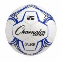 Champion Sports CH5BL Challenger Series Soccer Ball, Royal & White - Size 5