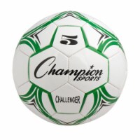 Champion Sports CH5GN Challenger Series Soccer Ball, Green & White - Size 5