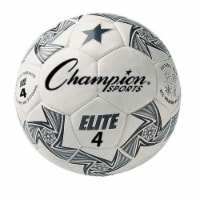 Champion Sports ELITE4 Elite Soccer Ball, White & Black - Size 4
