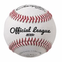 Champion Sports OLB10 3 in. NFHS Leather Official League Baseball, White & Red - Pack of 12
