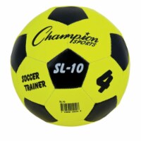 Champion Sports SL10 Trainer Soccer Ball, Yellow & Black - Size 4
