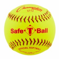 Champion Sports ST12 12 in. Safety Softball, Optic Yellow & Red