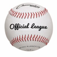 Champion Sports OLB1 3 in. Premium Leather Official League Baseball, White & Red - Pack of 12