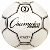 Champion Sports STRIKER3 Striker Soccer Ball, Black & White - Size 3