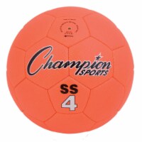 Champion Sports SS4 Super Soft Soccer Ball, Fluorescent Orange - Size 4