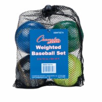 Champion Sports BBWTSET4 9 in. Weighted Training Baseball Set, Assorted colors - Set of 4