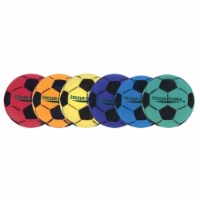 Champion Sports FSBSET Ultra Foam Soccer Ball Set, Multicolor - Set of 6