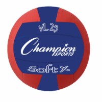 Champion Sports VL25 Rhino Skin Soft Fabric Volleyball, Red & Blue