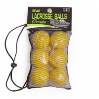 Champion Sports LBY6SET NOCSAE Lacrosse Ball Set, Yellow - Set of 6