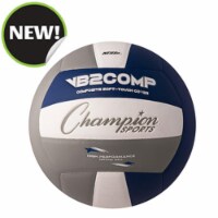 Champion Sports VB2GB 8.25 in. VB Pro Comp Series Volleyball - Gray, Blue & White