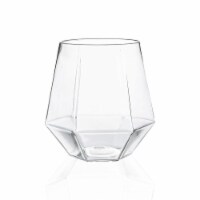 12 oz. Clear Hexagonal Stemless Plastic Wine Goblets (64 Glasses)