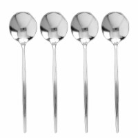 Shiny Silver Moderno Disposable Plastic Dinner Spoons (300 Spoons)