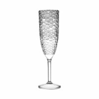 8 oz. Crystal Disposable Plastic Champagne Flutes (48 Glasses)