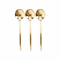 Shiny Gold Moderno Disposable Plastic Dessert Spoons (300 Spoons)