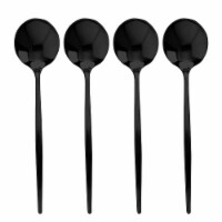 Solid Black Moderno Disposable Plastic Dinner Spoons (480 Spoons)