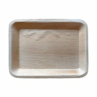 13  x 9  Rectangular Natural Palm Leaf Eco-Friendly Disposable Trays (100 Trays)
