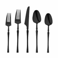 Black Plastic Cutlery Set - Spoons, Forks, Knives, Mini Spoons, Mini Forks (480 Guests)