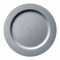 7.5  Matte Steel Gray Round Disposable Plastic Appetizer/Salad Plates (120 Plates)
