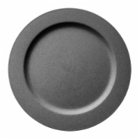 7.5  Matte Charcoal Gray Round Disposable Plastic Appetizer/Salad Plates (120 Plates)
