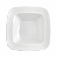 12 oz. Solid White Rounded Square Disposable Plastic Soup Bowls (120 Bowls)