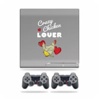 MightySkins PS3SLIM-Crazy Chicken Lover Skin for Sony Playstation 3 PS3 Slim Plus 2 Controlle