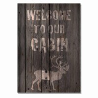Day Dream MLWTC1420 14 x 20 in. Welcome to Our Cabin Wall Art