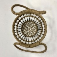 Set of 4 Iron Structure Natural Jute Handle Baskets