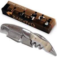 Barvivo White Resin Wine Opener with Foil Cutter, Cap Remover & Knife