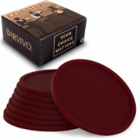 Barvivo Red Drink Coasters 8-Pack - Tabletop Protection for Any Table Type