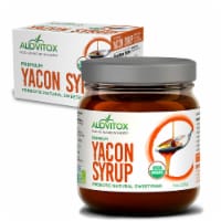 Certified Organic Pure Yacon Syrup USDA - Natural Sweetener Rich in Antioxidants, Glass Jar Perspective: Main