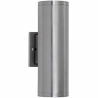 Hamilton Hills 12  Silver Outdoor Wall Sconce Up/Down LED Light