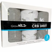 Baby Crib Sheets 3-Pack | Soft & Stretchy Jersey Cotton Fitted Crib Sheet | Forest Animals