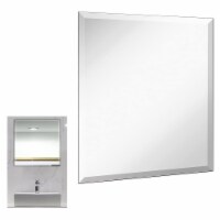 Hamilton Hills 24x24  Frameless Rectangular Mirror | Polished Glass Core Back