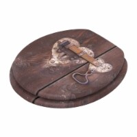 Sanilo 156 Round Molded Wood Adjustable Toilet Seat with Soft Close Lid, Lock