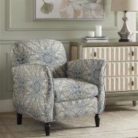 Gracie Mills Accent Chair - GRACE-8182 Blue Multi/Brown