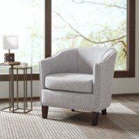 Gracie Mills Barrel Arm Chair Cream