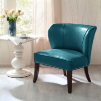 Gracie Mills Armless Accent Chair Blue