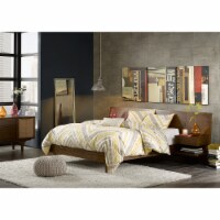 Gracie Mills Bed with 2 Nightstands Pecan King