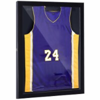 Athletic Jersey Shadow Frame Square Lockable Display Case with Brass Hook Hanger