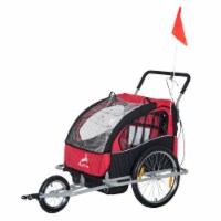 Elite Aosom Double Baby Bike Trailer Child Bicycle Kids 3 colors