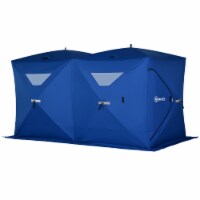 8 Person Ice Fishing Shelter, Waterproof Oxford Fabric Portable Pop-up Ice Tent