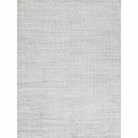 Pasargad PBFE-04 8x10 8 x 10 ft. Slate Hand-Loomed Bamboo Silk & Wool Area Rug, Ivory & Silve