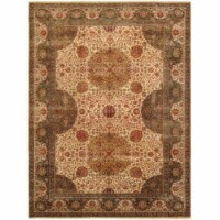 Pasargad Home PH-260 9X13 Agra Collection Hand-Knotted Lambs Wool Area Rug, Red - 9 ft. 1 in.