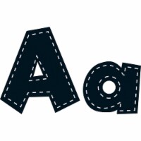 4  Fun Font Letters, Black Stitch, 160 Pieces