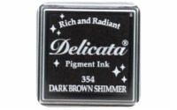Tsukineko Delicata Ink Pad Sm Dark Brown Shimmer