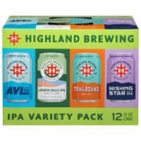 Highland Brewing Company IPA Variety Pack Beer Cans Perspective: Main