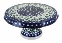Blue Rose Polish Pottery Alyce Cake Plate