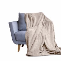 Lux Decor Collection Throw Size Fleece Bed Blanket Soft Microfiber (50x60, Camel)