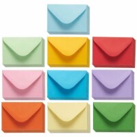 100pcs 10 Colors Gift Card Mini Envelopes Pockets for Small Note Cards Parties