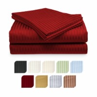 4-Piece Ultra Soft 1800 Series Bamboo Bed Sheet Set in 9 Colors Burgundy Queen
